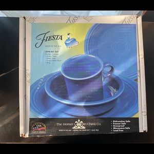 NIB Fiestaware Homer Laughlin Lapis 4pc Set